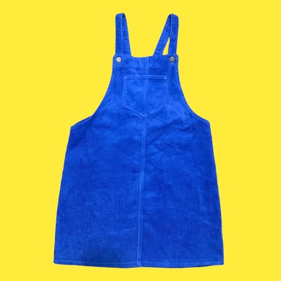 twik Dresses & Skirts - Twik Organic Cotton Royal Blue Corduroy Pinafore Jumper Retro Cord Bright Fun